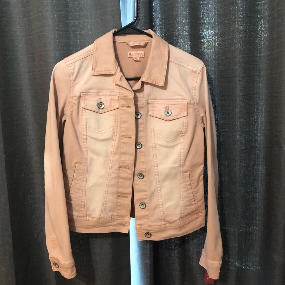 Merona XS pink denim jacket